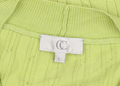Country Casuals Women's Green Cable-Knit L Pullover Jumper