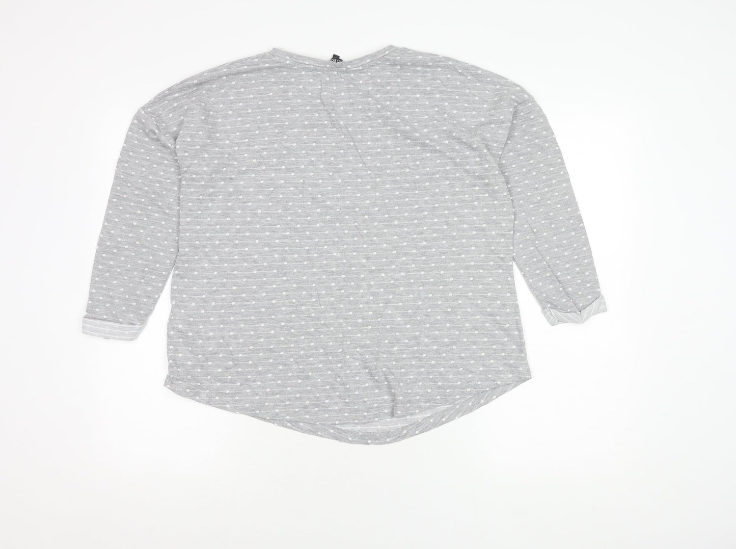 Debenhams Women's Grey Polka Dot Pullover Jumper Size 14