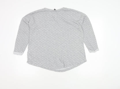 Debenhams Women's Grey Polka Dot Pullover Jumper Size 14