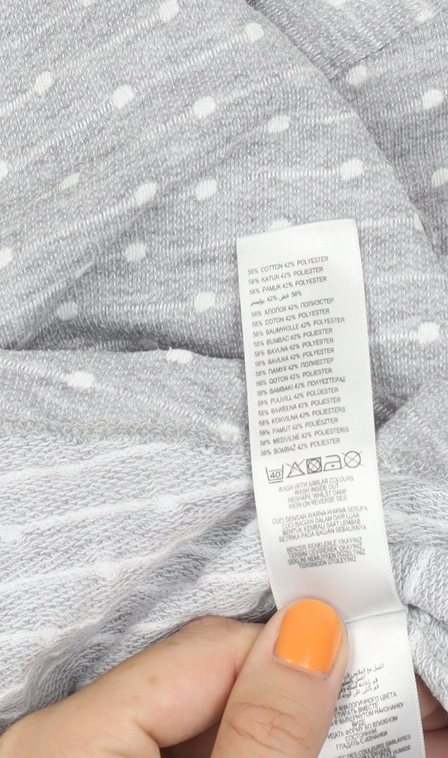 Debenhams Women's Grey Polka Dot Pullover Jumper Size 14