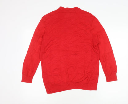 Warehouse Women's Red Round Neck Jumper Size 12