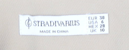 Stradivarius Women's Beige Trousers Size 10