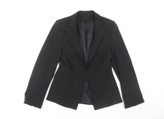Bay Women's Black Blazer, Size 10, Pinstripe Suit Jacket