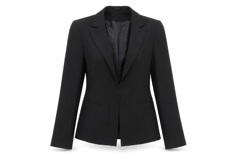 Bay Women's Black Blazer, Size 10, Pinstripe Suit Jacket
