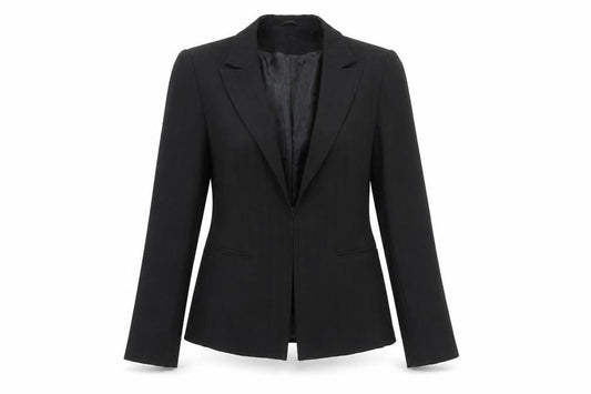 Bay Women's Black Blazer, Size 10, Pinstripe Suit Jacket