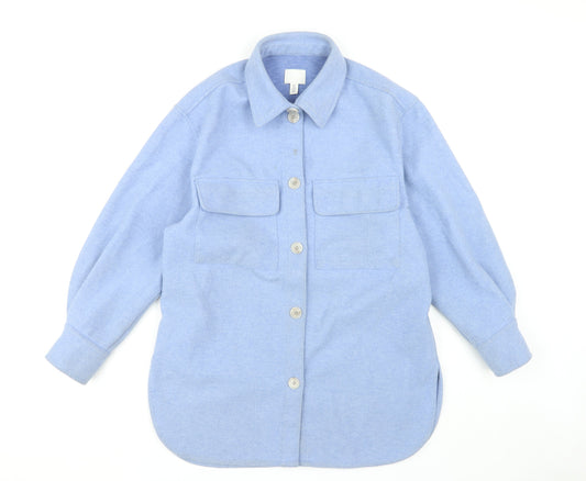 H&M Men's Blue Basic Jacket XS Spring Casual