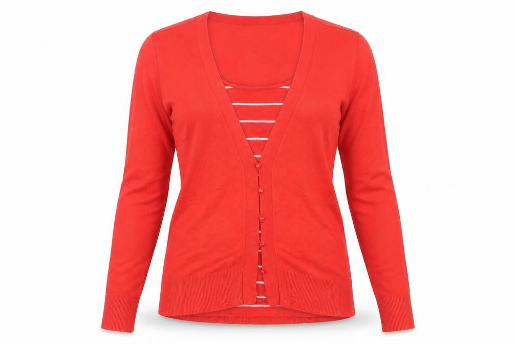 Linea Women's Red Cardigan Size M