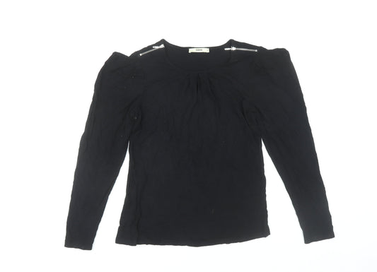 Oasis Women's Black Long Sleeve Top Medium