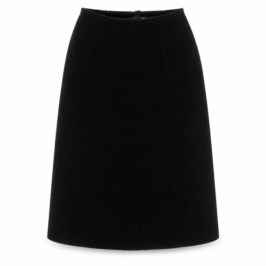 Talbots Women's Black Velvet Skirt - Size 10