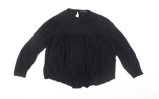 Marks and Spencer Women's Black Viscose Blouse Size 18