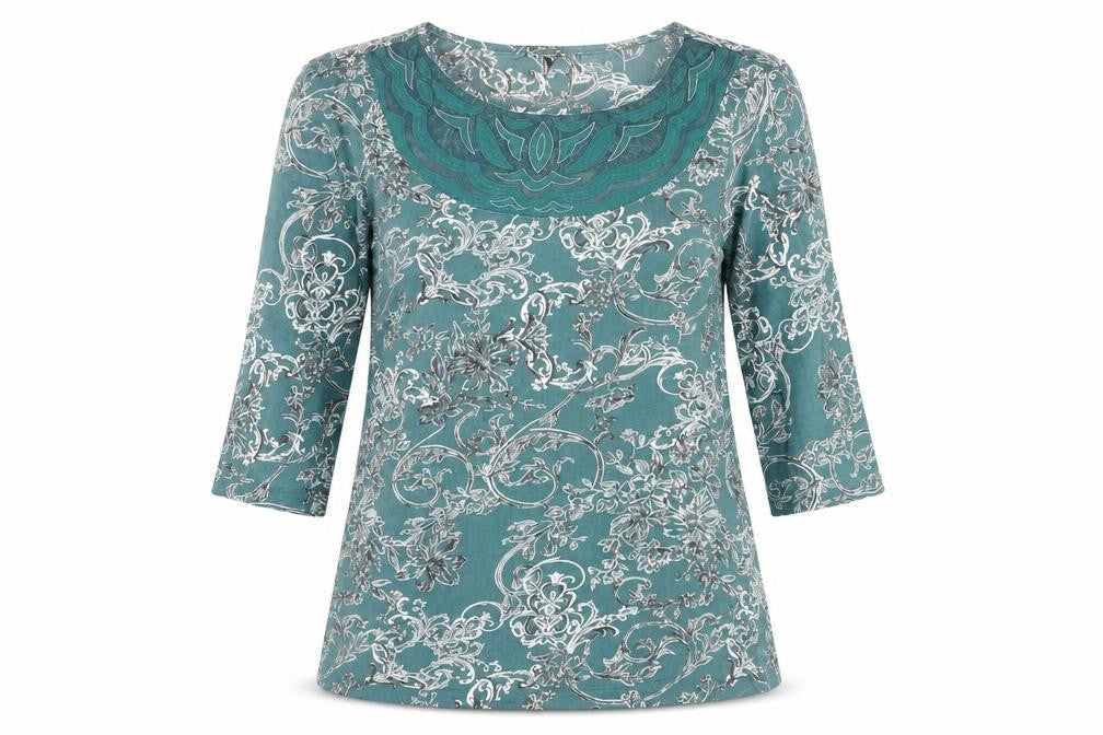 Next Women's Petite Floral Top, Size 10, 3/4 Sleeve