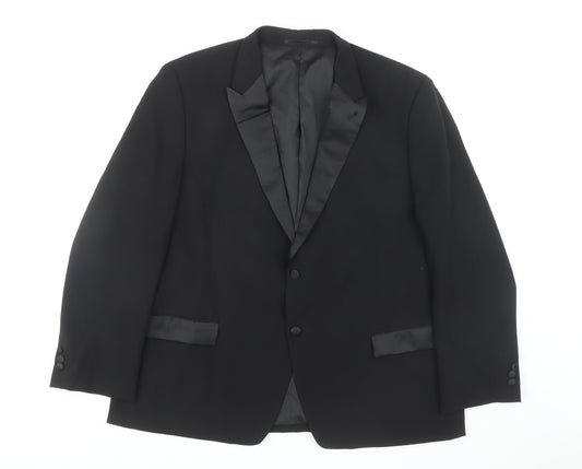 FELLINI TAILORED Men's Black Tuxedo Blazer 48 S