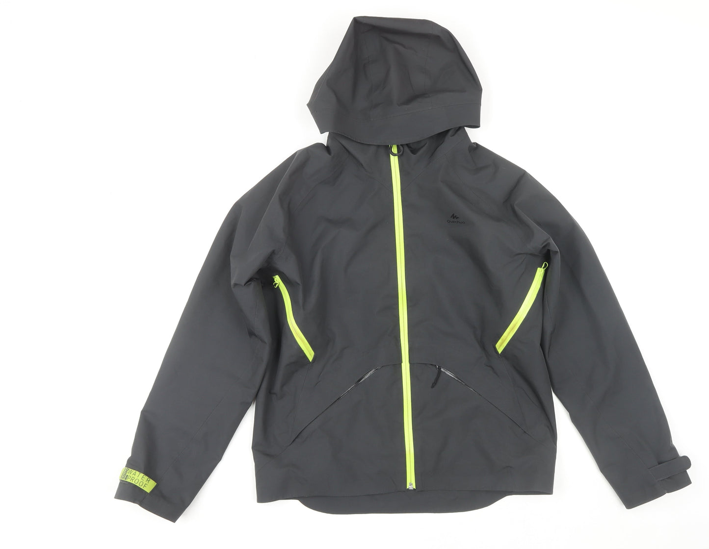 Decathlon Teens Grey Waterproof Lightweight Jacket