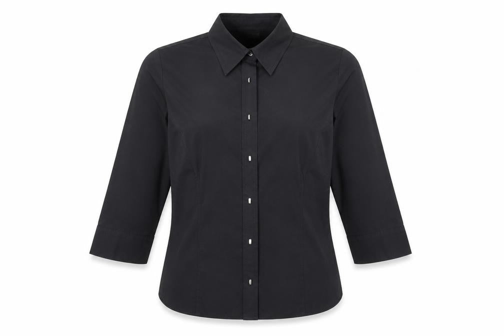 Etam Women's Black Button-Up Shirt - Size 14