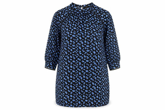 Next Women's Black Blue Floral Shift Dress Size 20