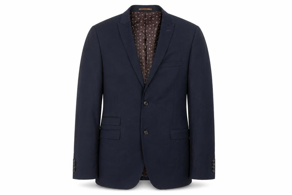 Next Men's Blue Long Blazer 42 Single-Breasted Jacket