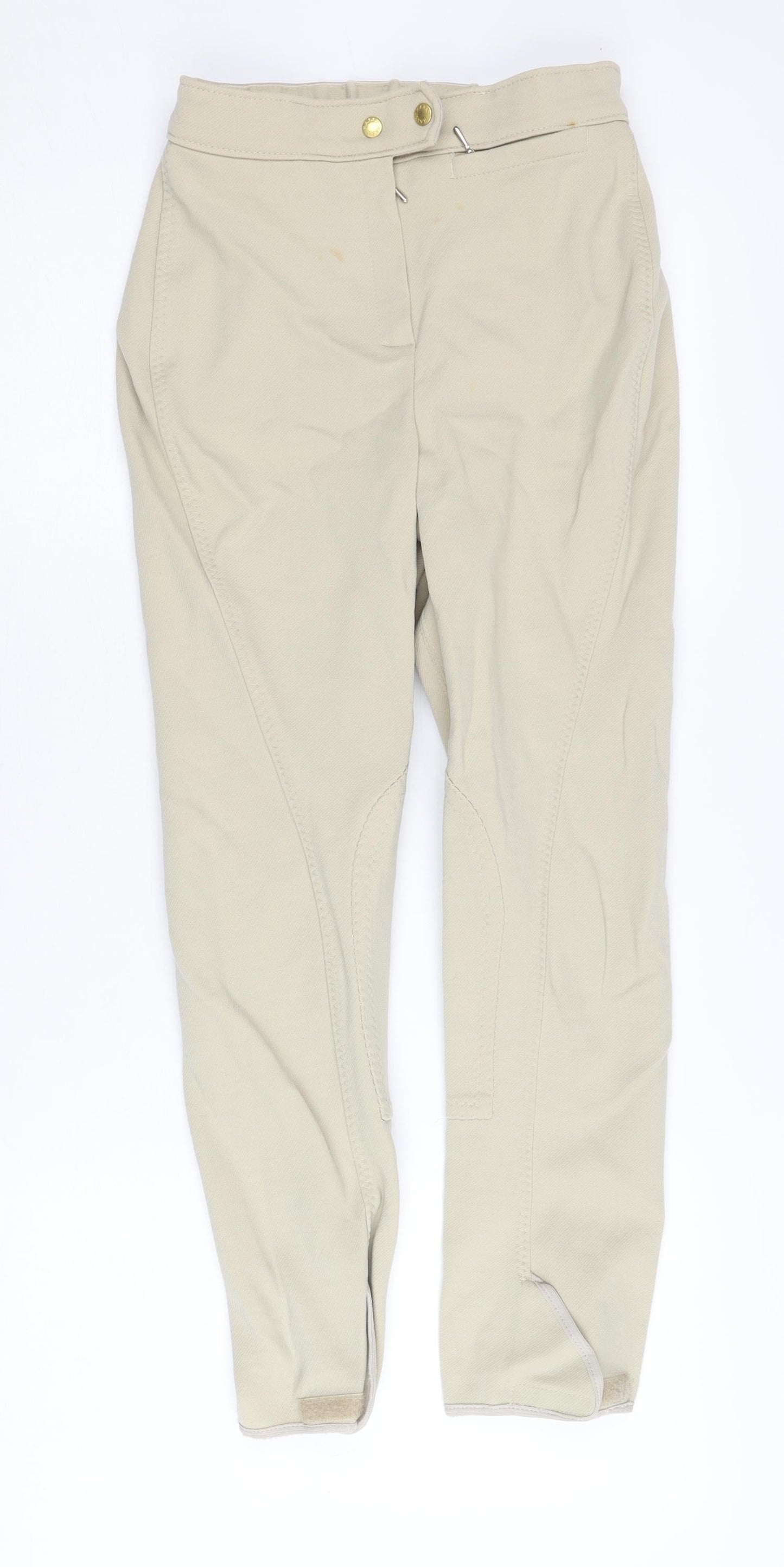 Harry Hall Women's Beige Cropped Riding Trousers, Size 8