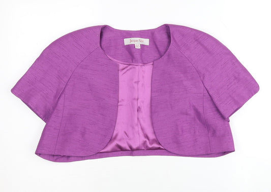Jacques Vert Women's Purple Cape Short Sleeve Crop