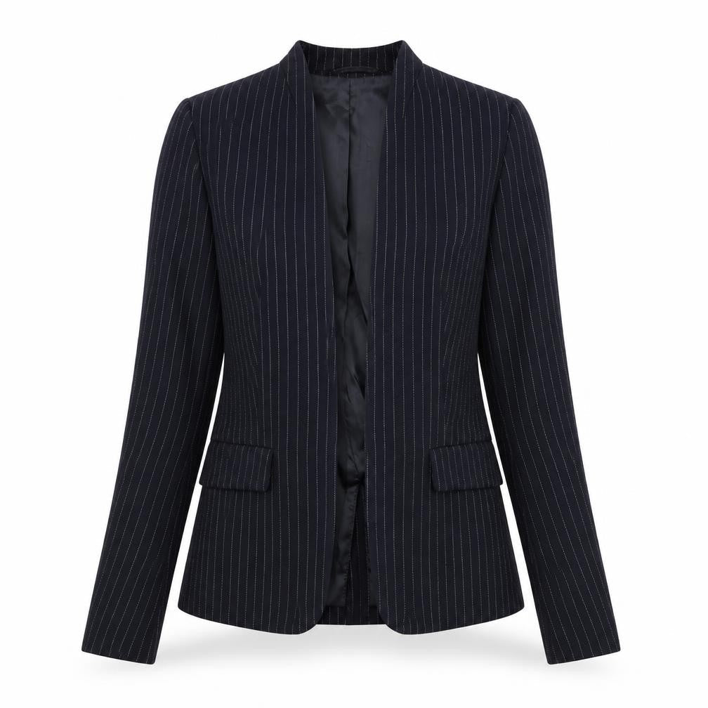 H&M Women's Black Pinstripe Blazer Size 6