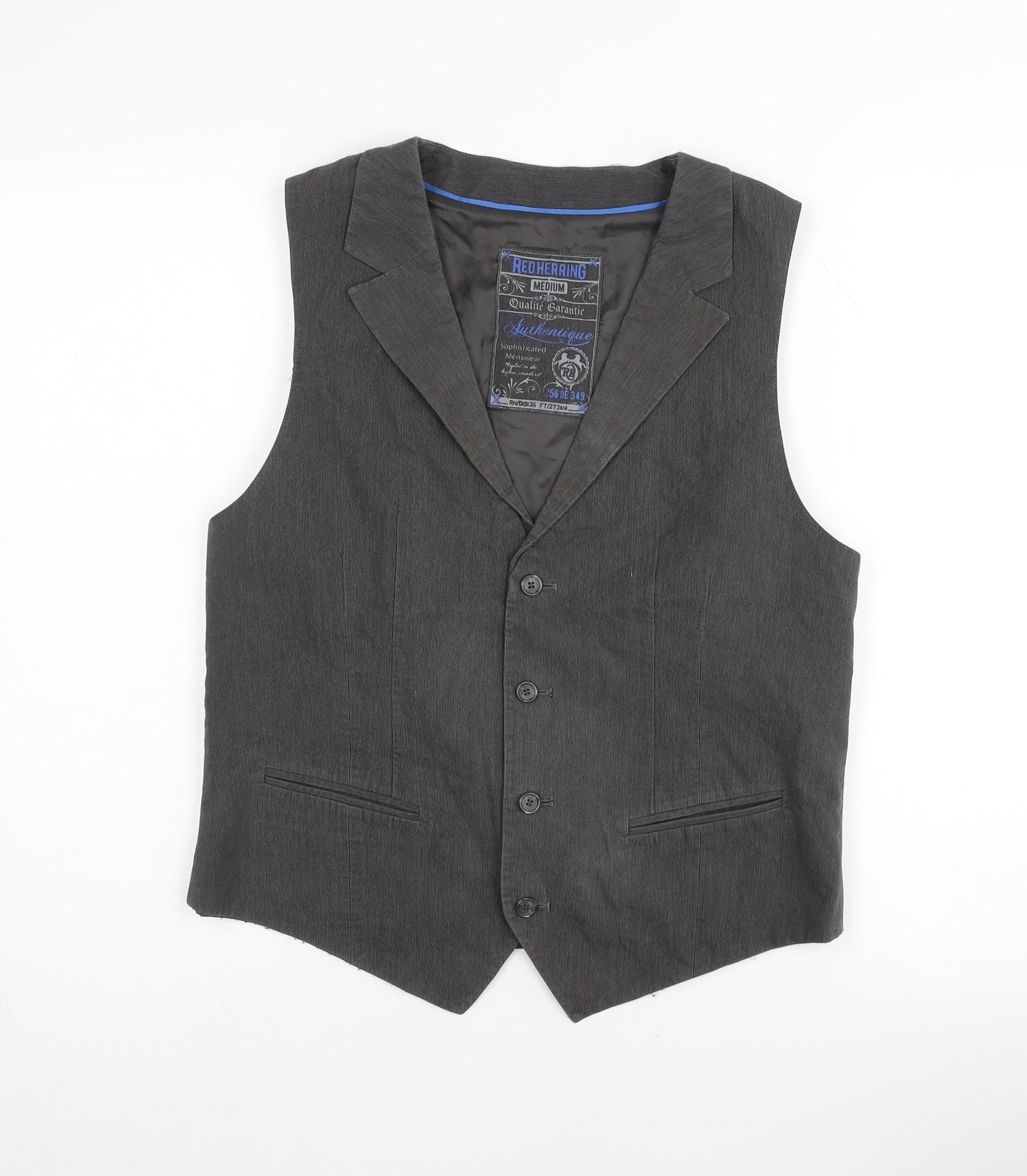 Red Herring Men's Grey Waistcoat M Classic Formal