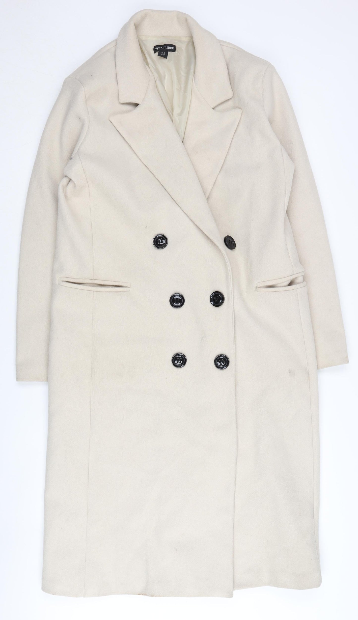 PrettyLittleThing Beige Women's Overcoat Size 10