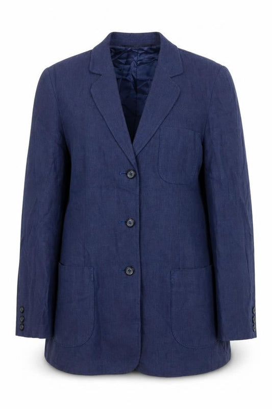 Marks & Spencer Women's Blue Linen Blazer Size 12