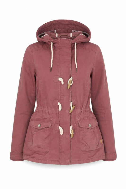 FatFace Women's Red Hooded Parka Jacket Size 10