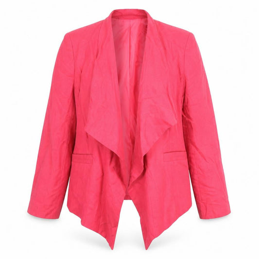 Dunnes Women’s Pink Blazer Size 16 Linen Blend