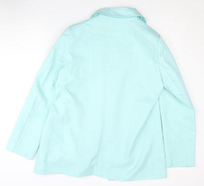 Back view of Missguided Women's Blue Blazer UK 12 Notch Lapel