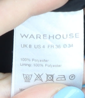 Warehouse Women's Black Blazer UK 8 Regular Fit