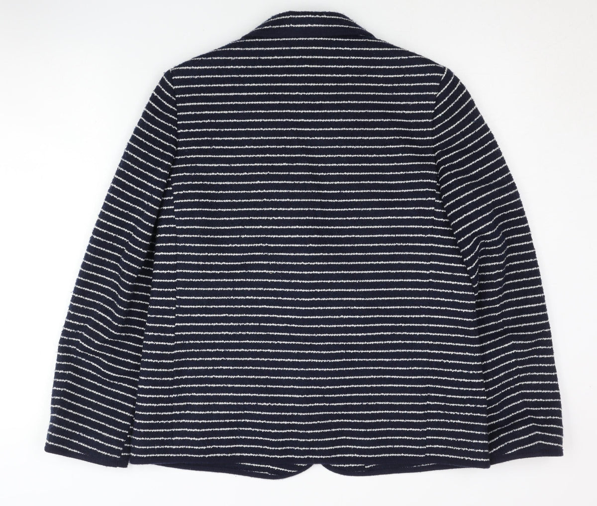 St Michael Women's Black Striped Blazer Size 14