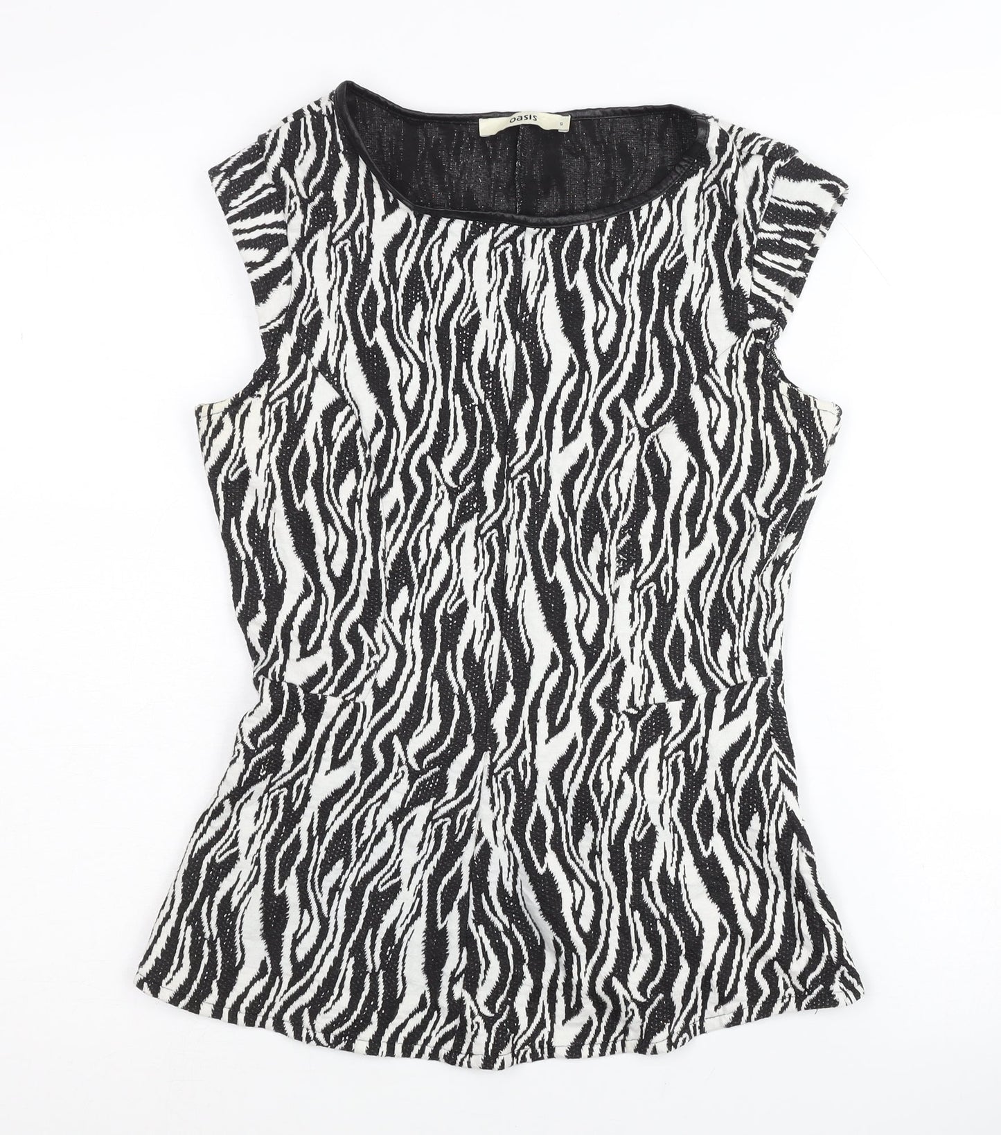 Oasis Women's Zebra Print Sleeveless Blouse Size S