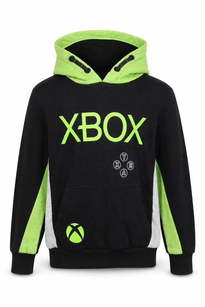 XBOX Boys Black Hoodie, 5-6 Years - Gaming Style