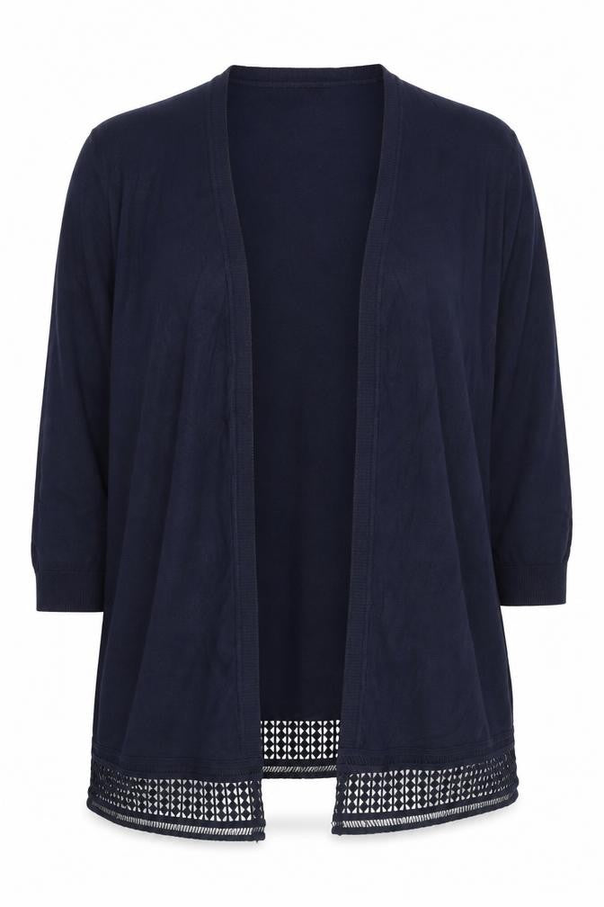 Dorothy Perkins Women's Blue Open Front Cardigan Size 14