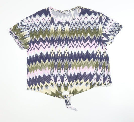 Red Herring Women's Multicoloured Geometric T-Shirt, Size 18