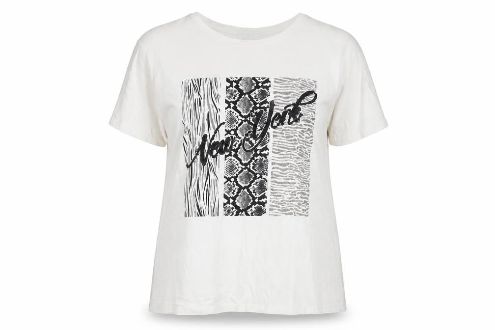 Papaya Women's White Animal Print T-Shirt Size 18