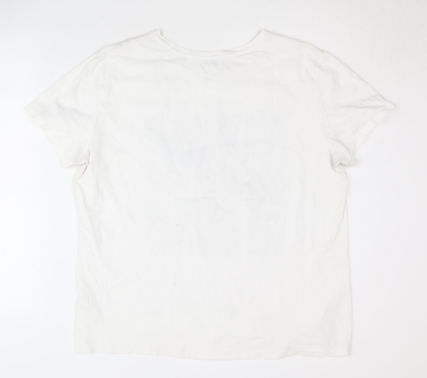 Papaya Women's White Animal Print T-Shirt Size 18