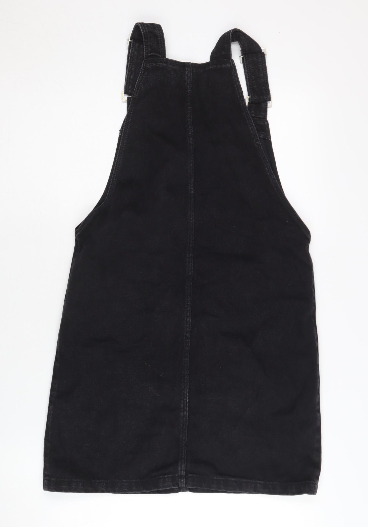 New Look Women's Black Denim Dungaree Dress Size 6