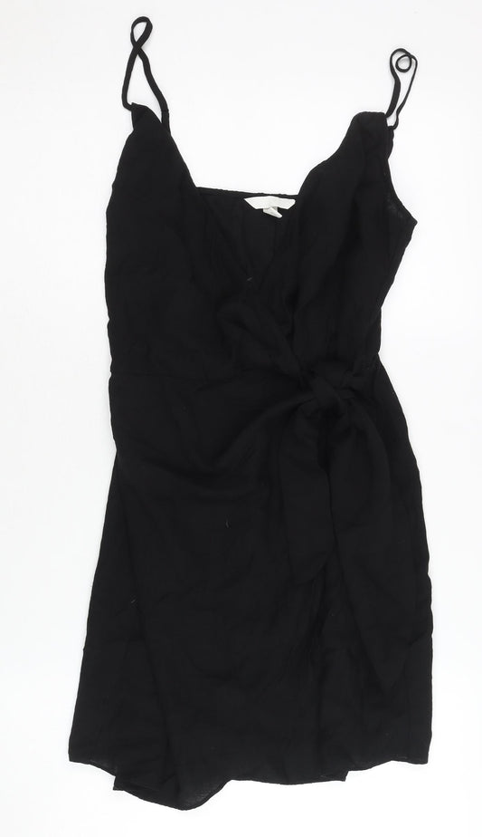 H&M Women's Black Wrap Camisole Top, Size S