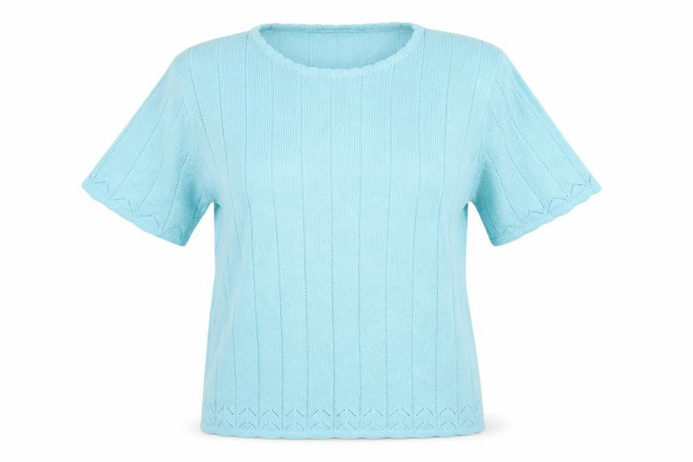 Berkertex Women's Blue Crew Neck Jumper Size 14
