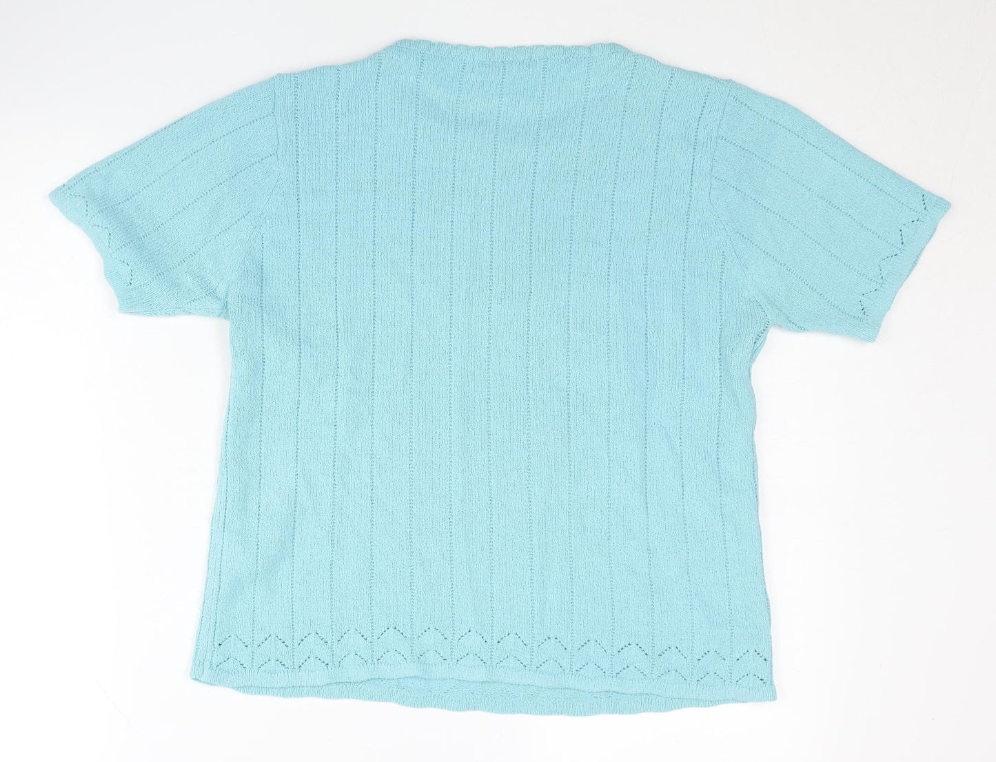 Berkertex Women's Blue Crew Neck Jumper Size 14