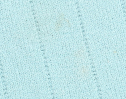 Close-up detail of Berkertex Women's Blue Crew Neck Jumper, size 14