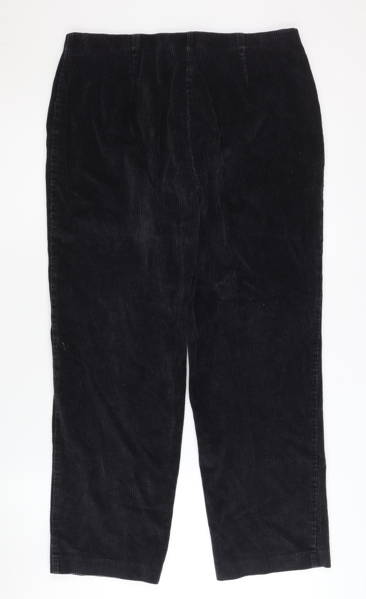 Slimma Women’s Black Straight Corduroy Trousers