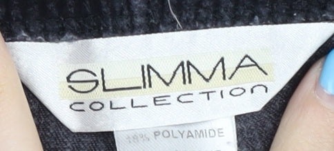 Slimma Women’s Black Straight Corduroy Trousers