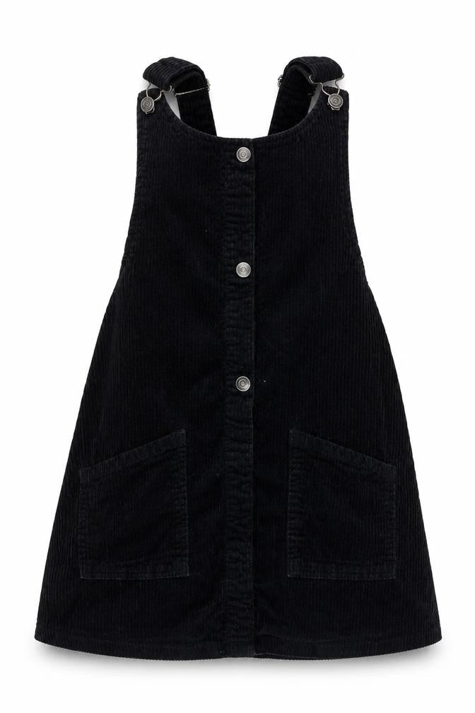 F&F Girls' Black Pinafore Dress, Size 11-12 Years