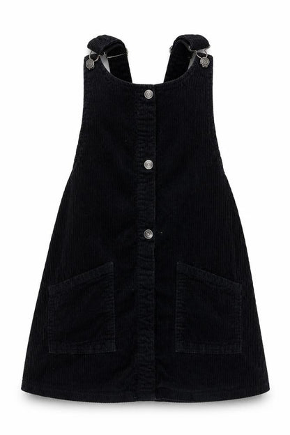 F&F Girls' Black Pinafore Dress, Size 11-12 Years
