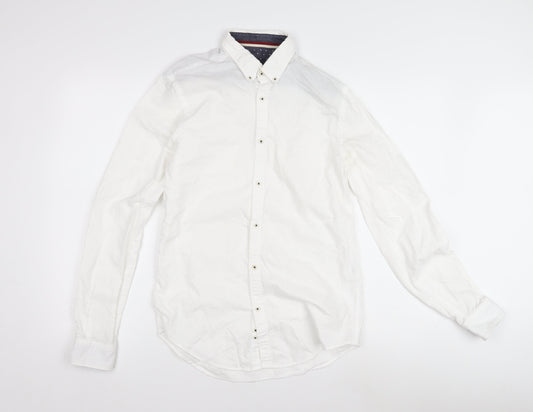 Zara Men’s White Button-Up Shirt, Size S, Long Sleeve