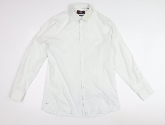 Men's White Dress Shirt Long Sleeve Business