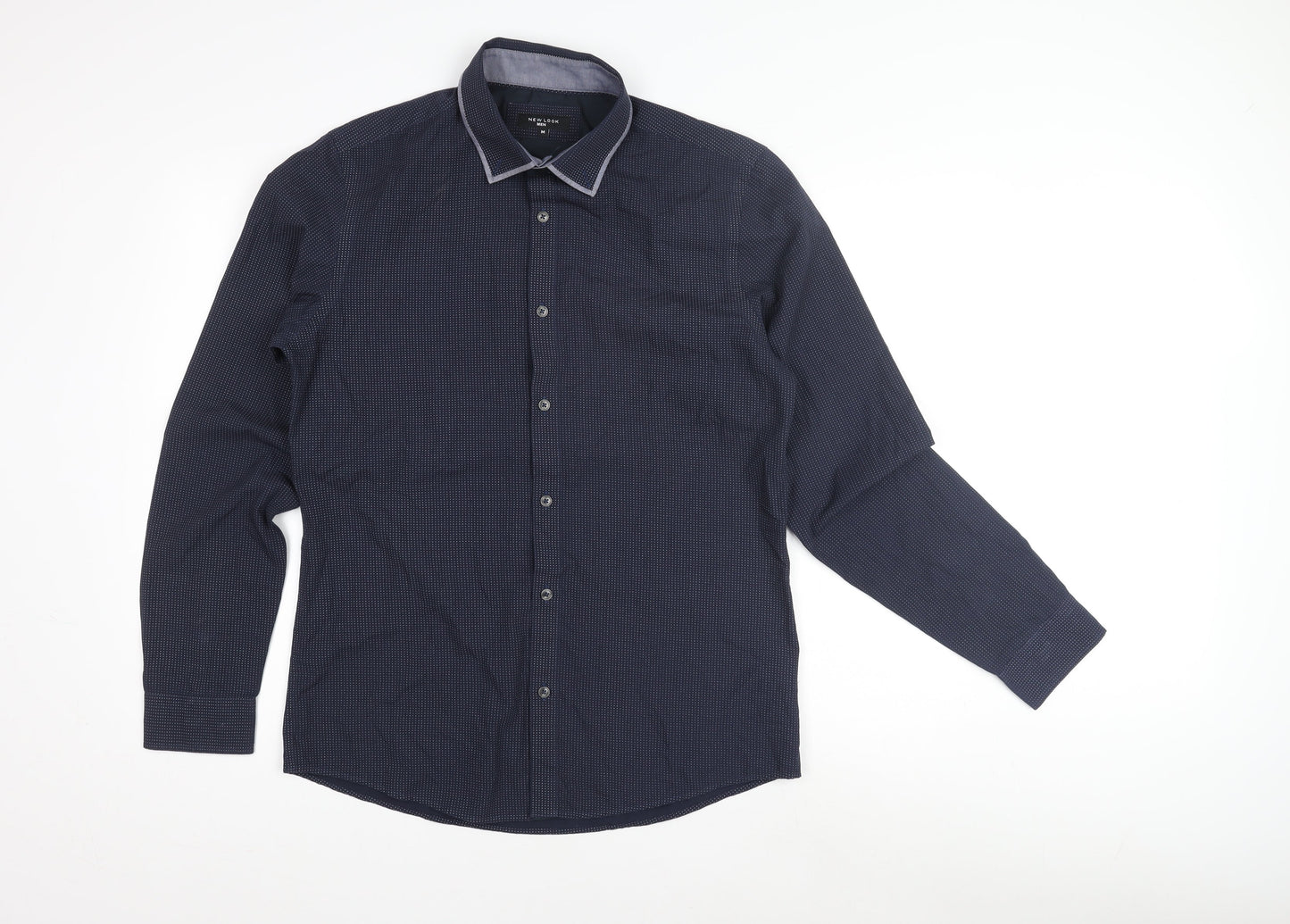 New Look Men's Blue Medium Button-Up Shirt