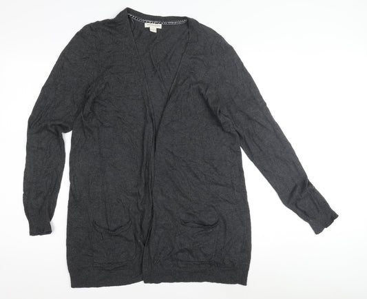 Monsoon Womens Grey Cardigan Size 12, Knit, Long Sleeve